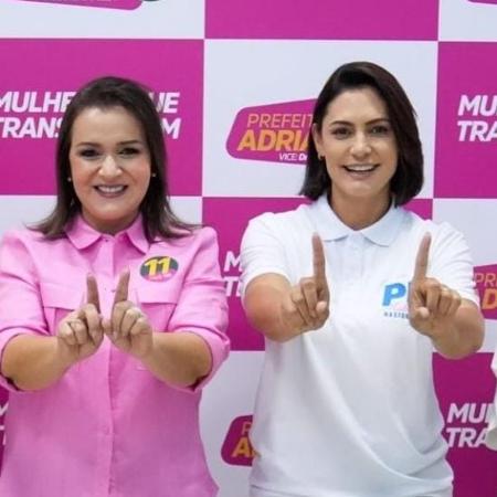 Adriane Lopes (PP), prefeita eleita de Campo Grande, recebeu Michelle no evento de campanha "Mulheres Transformadoras"