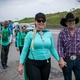 Angélica Proença e seu pai, Luís, vieram de Curitiba e iniciaram em Arujá (SP) caminhada até Aparecida - Marcelo Justo/UOL