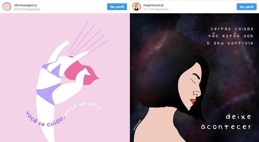 Perfis De Autocuidado Bombam No Instagram Com Mensagens Positivas