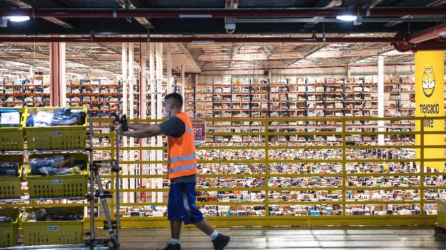 Centro de distribuição do Mercado Livre em Cajamar, no interior de São Paulo - Eduardo Knapp/Folhapress