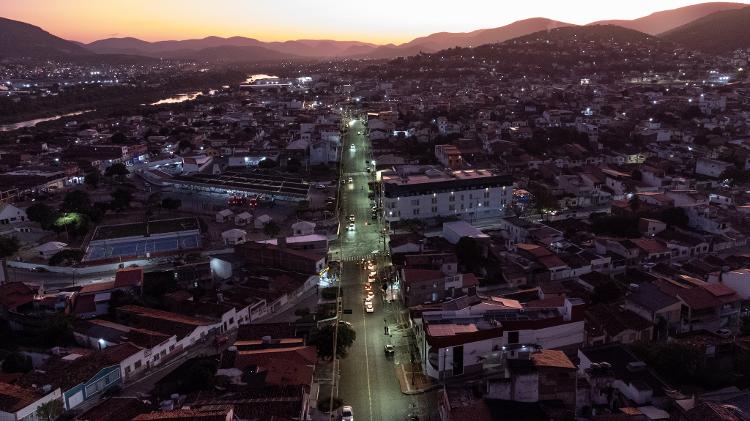 12.jul.2024 - Vista aérea da cidade de Jequié, no sudoeste da Bahia