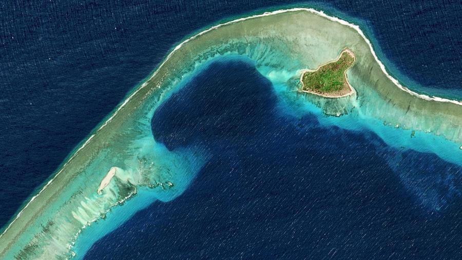 Atol de Bikini nas Ilhas Marshall - Copernicus Sentinel Data 2017/Orbital Horizon/Gallo Images/Getty Images