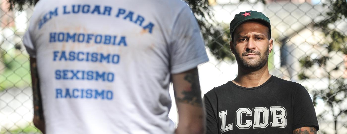Guilherme Miranda é antifascista e dá aulas coletivas de boxe na Zona Oeste de São Paulo  - Reinaldo Canato/UOL