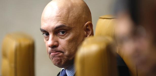 O ministro Alexandre de Moraes em sessão plenária do STF