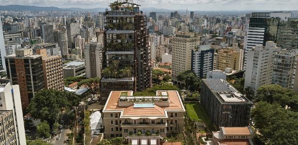 Vista aérea da Cidade Matarazzo, na Bela Vista