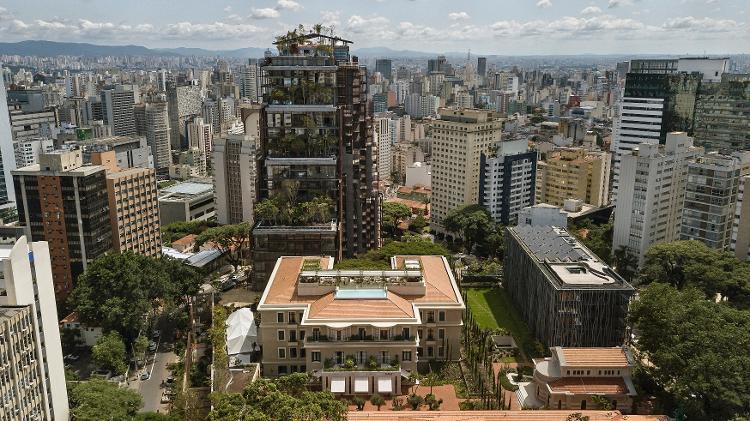 Vista aérea da Cidade Matarazzo, na Bela Vista Vista aérea da Cidade Matarazzo, na Bela Vista