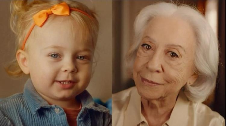 A bebê Alice Secco e a atriz Fernanda Montenegro A bebê Alice Secco e a atriz Fernanda Montenegro