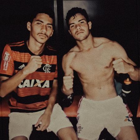 Rykelmo e Daniel Cabral nos tempos de Flamengo