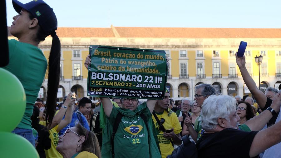 Manifestação pró-Bolsonaro de 7 de Setembro, em Lisboa - Alex Machado/UOL