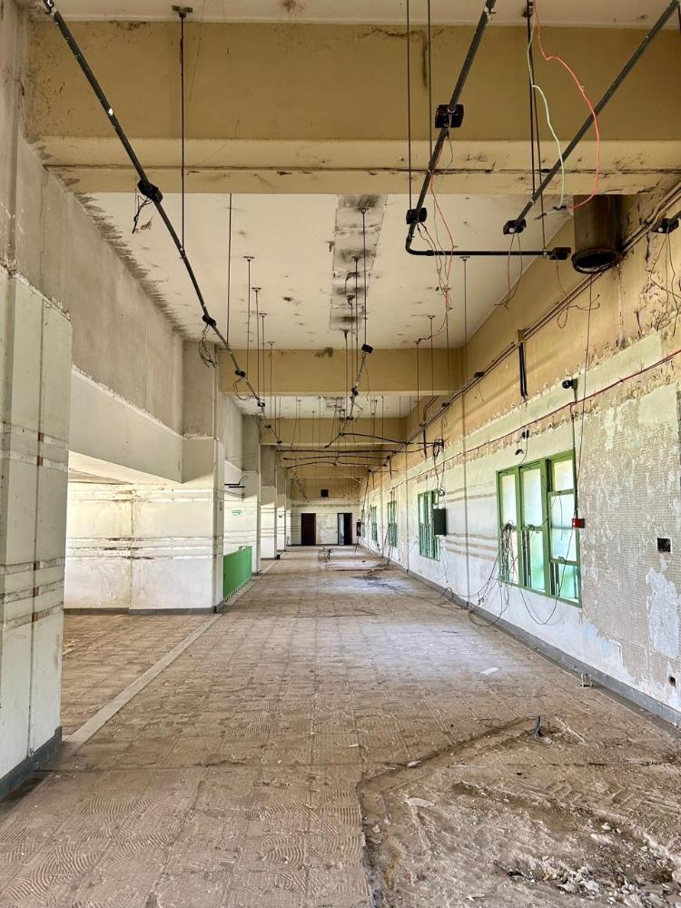 Fiações expostas no edifício Tribuna 1 do Jockey Club de São Paulo