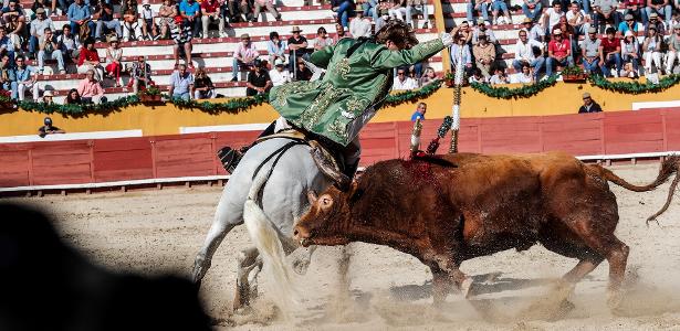 Tourada na cidade de Santarém, em Portugal
