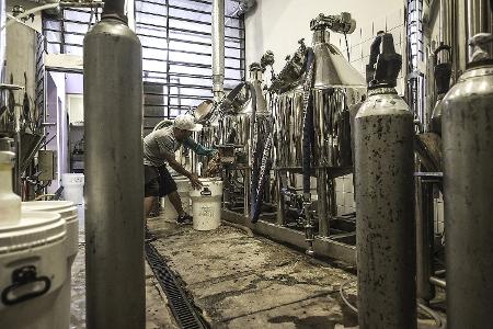 Produção da microcervejaria artesanal Central SP