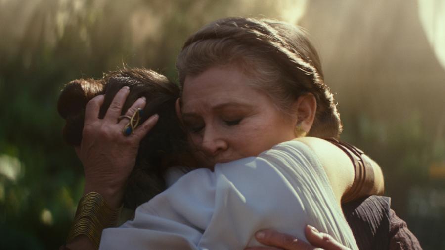 Leia Organa (Carrie Fisher) e Rey (Daisy Ridley) em "Star Wars: A ascensão de Skywalker" - Divulgação