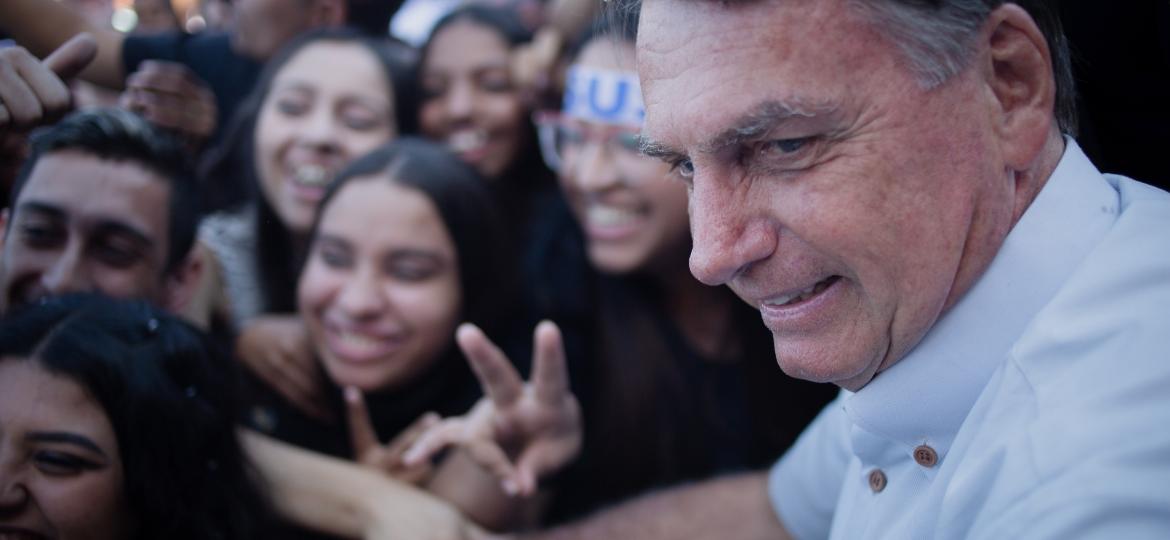 Jair Bolsonaro na Marcha para Jesus, no trajeto para o Campo de Marte, em São Paulo - Camila Svenson/UOL