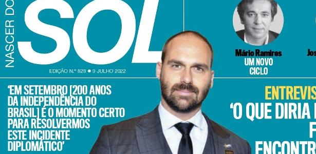 Eduardo Bolsonaro na capa do jornal português Sol