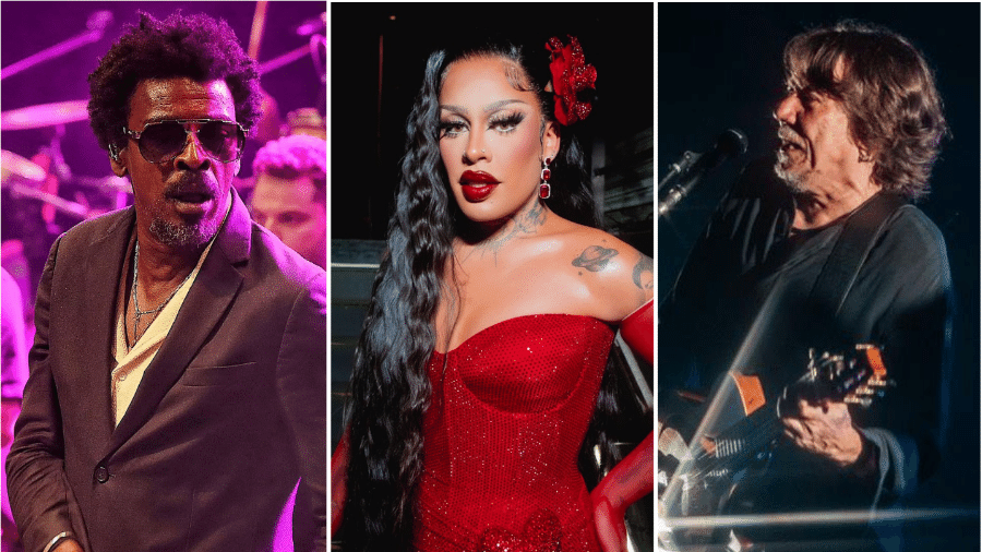 Montagem: Seu Jorge, Gloria Groove e Lenine, ambos são atrações do Turá 2025 Montagem: Seu Jorge, Gloria Groove e Lenine, ambos são atrações do Turá 2025