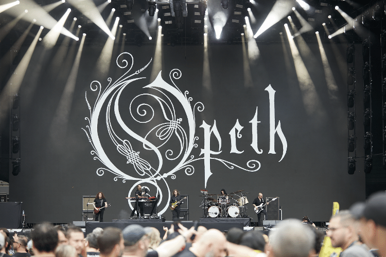 No início da tarde, foi a vez da Opeth entrar no palco do Monsters of Rock 30 anos No início da tarde, foi a vez da Opeth entrar no palco do Monsters of Rock 30 anos