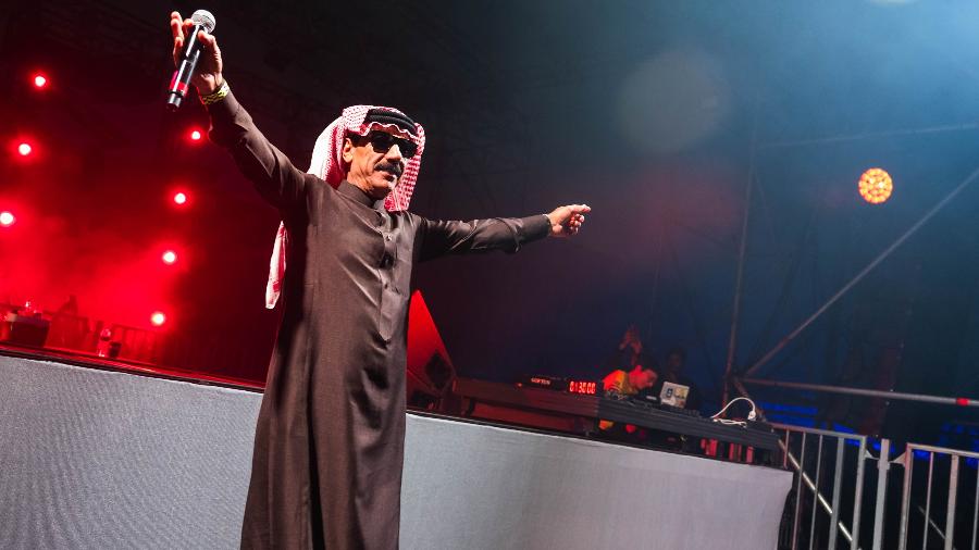 O sírio Omar Souleyman na primeira noite do Gop Tun Festival, em São Paulo O sírio Omar Souleyman na primeira noite do Gop Tun Festival, em São Paulo