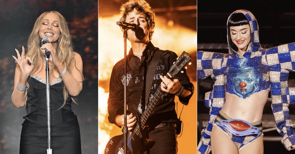 Mariah Carey, Billie Joe Armstrong (do Green Day) e Katy Perry, atrações do The Town que se apresentam em outras cidades