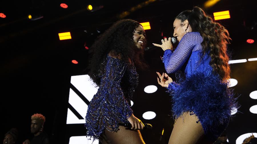 IZA e Ivete se divertem no palco do TIM Music SP IZA e Ivete se divertem no palco do TIM Music SP