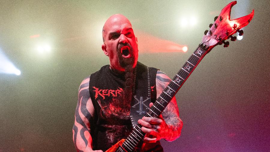 Kerry King durante show em Austin (EUA), no dia 14 de fevereiro de 2025 Kerry King durante show em Austin (EUA), no dia 14 de fevereiro de 2025