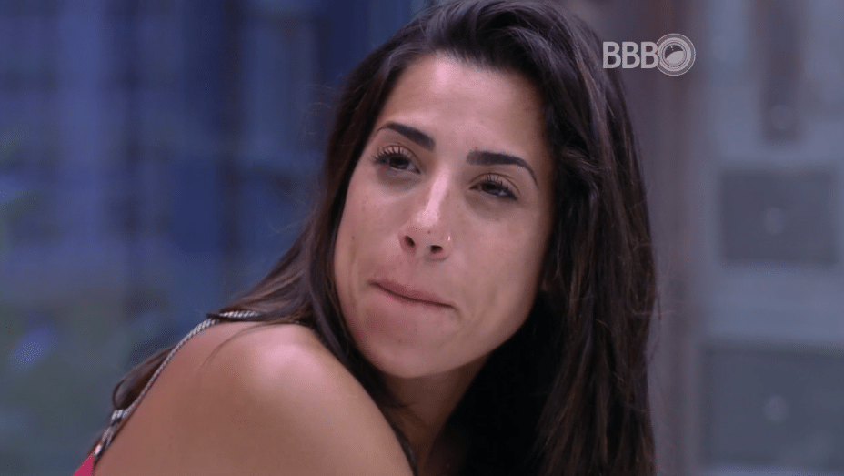 5.fev.2016 - Juliana acredita correr o risco de ir para o próximo paredão do "BBB16" - Reprodução/TV Globo