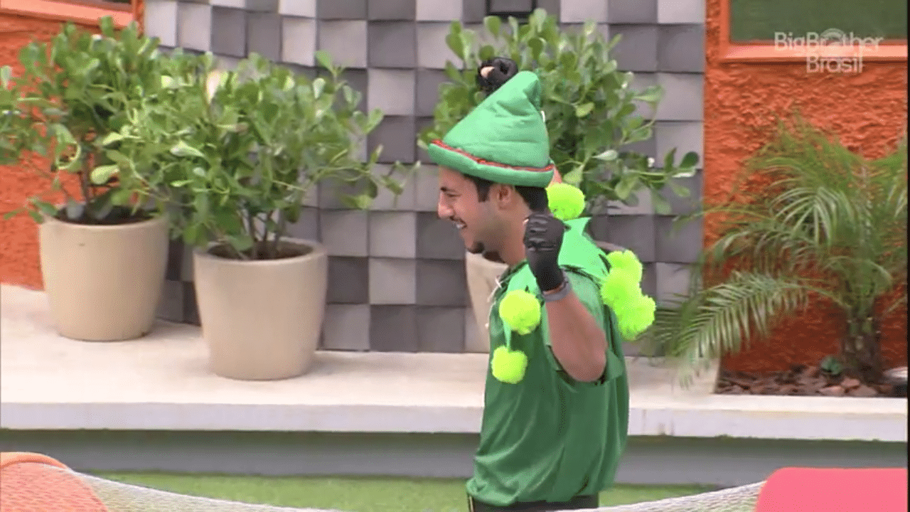 5.mar.2016 - Matheus vence sétima prova do anjo - Reprodução/TV Globo