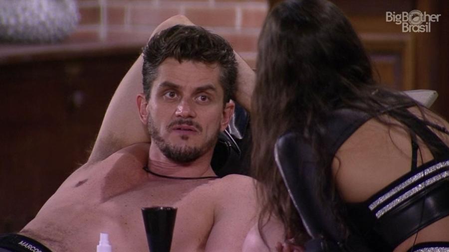 Marcos sugere que pode abandonar o reality - Reprodução/TV Globo