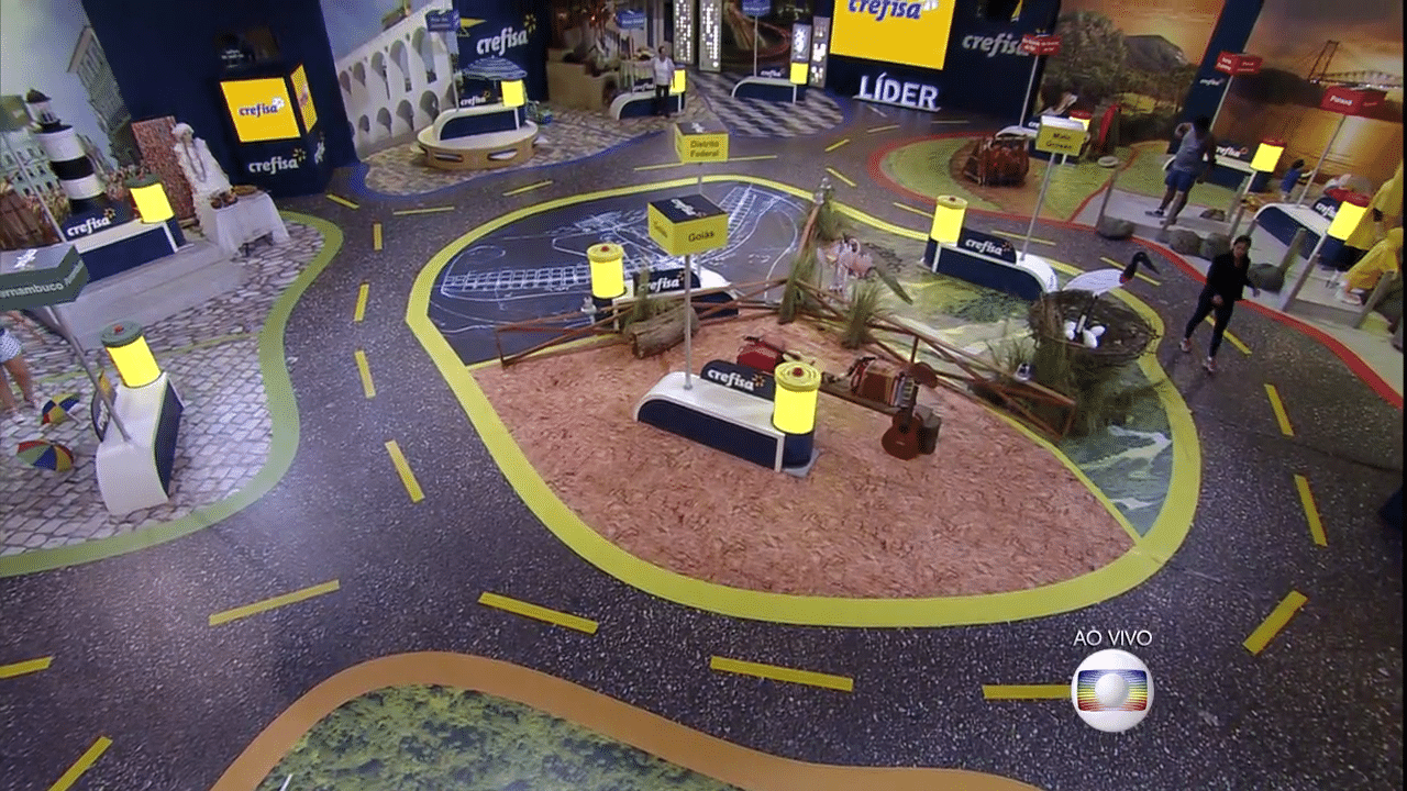 17.mar.2016 - Na reta final, a nona prova do líder do "BBB16" é de resistência física - Reprodução/TV Globo