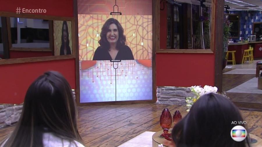 Fátima Bernardes fala ao vivo com Emilly, Ieda e Vivian - Reprodução/TV Globo