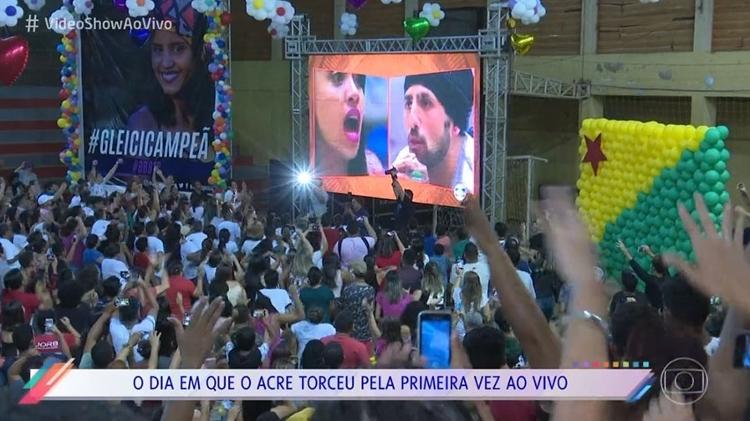 Torcida da Gleici - Reprodução/GloboPlay - Reprodução/GloboPlay