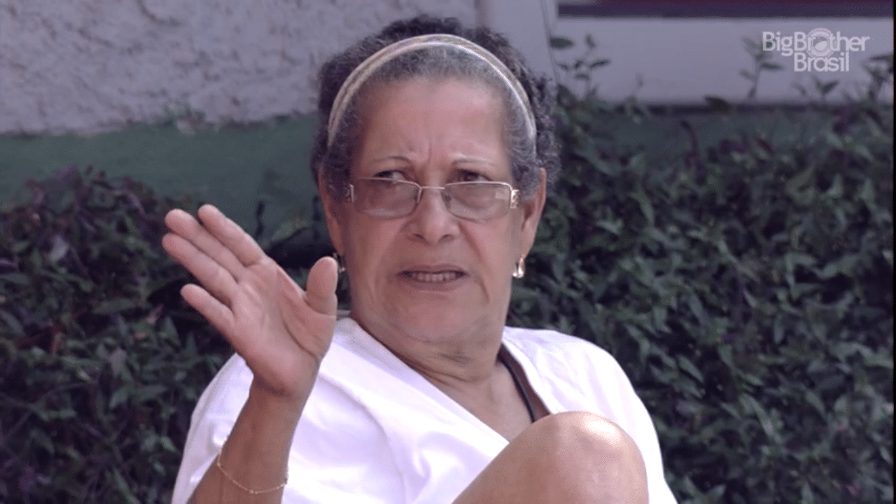 9.mar.2016 - Geralda diz que Renan corre risco de ficar diabético de tanto "c* doce" - Reprodução/TV Globo