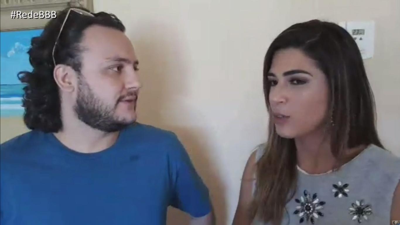 Diego, participante do "BBB18", conversa com Vivian Amorim - Reprodução/Ghsow