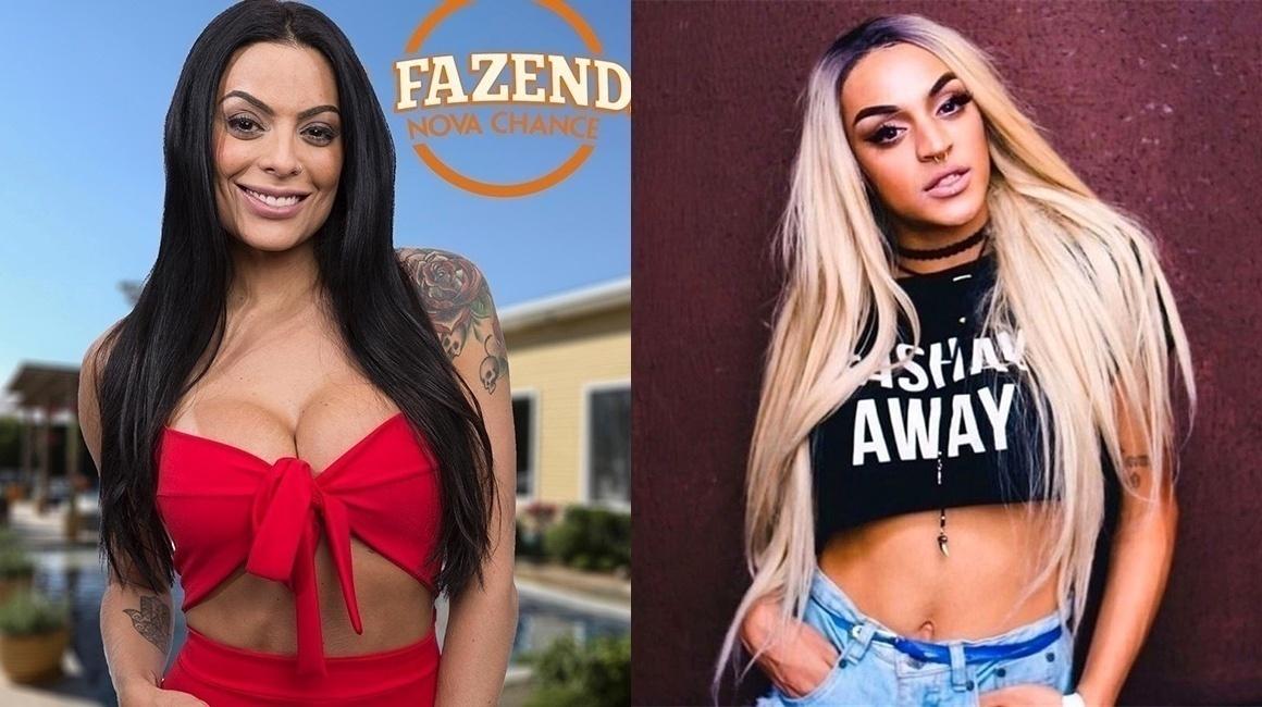Monique Amin e Pabblo Vittar são comparados em "A Fazenda 9" - Montagem