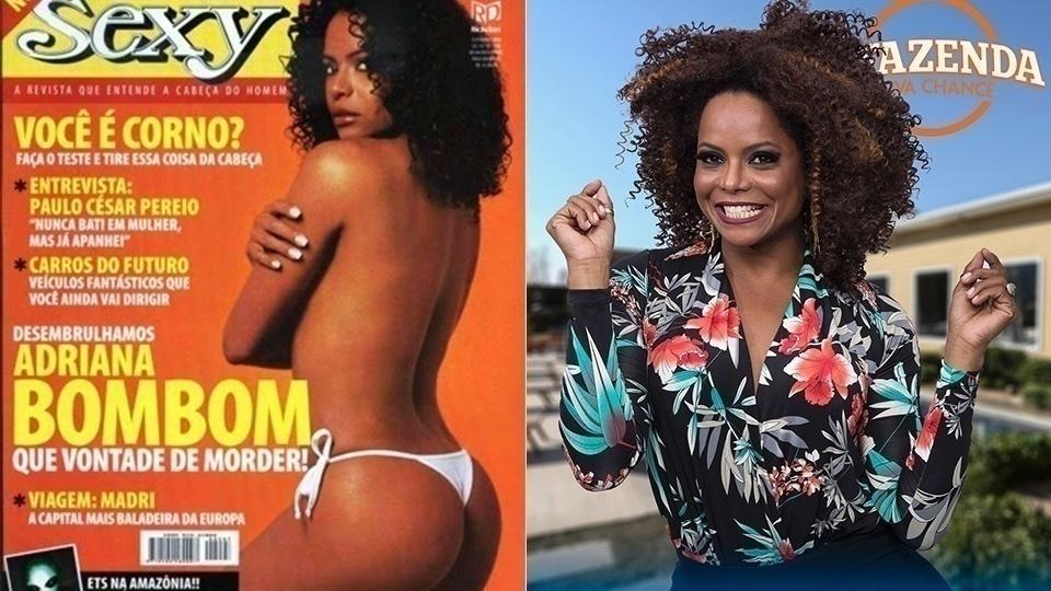 Montagem da Revista "Sexy" do participante Adriana Bombom de "A Fazenda 9" - Montagem/Sexy/Antonio Chahestian/Record TV