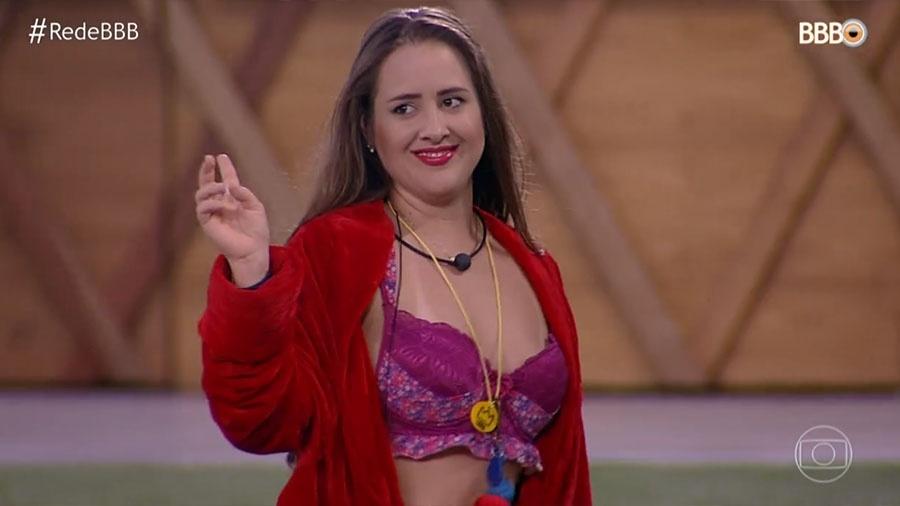 Patrícia comemora a sua liderança no "BBB18" - Reprodução/GloboPlay