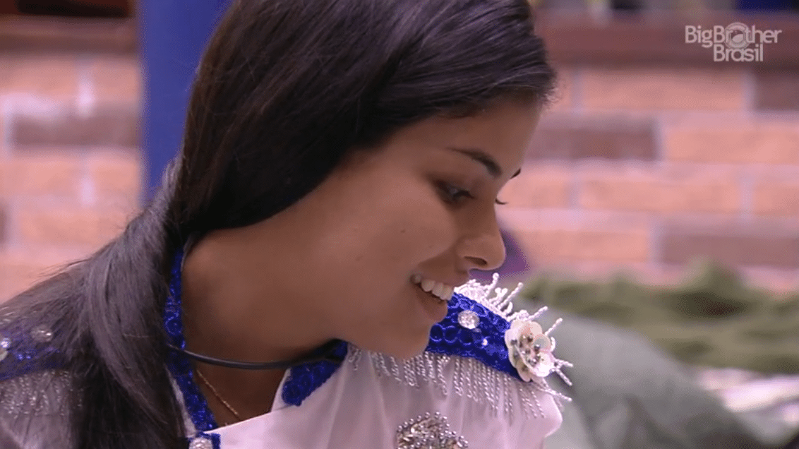 7.fev.2016 - Munik conta para Daniel que votará nele, por falta de opções, após a saída de Alan - Reprodução/TV Globo