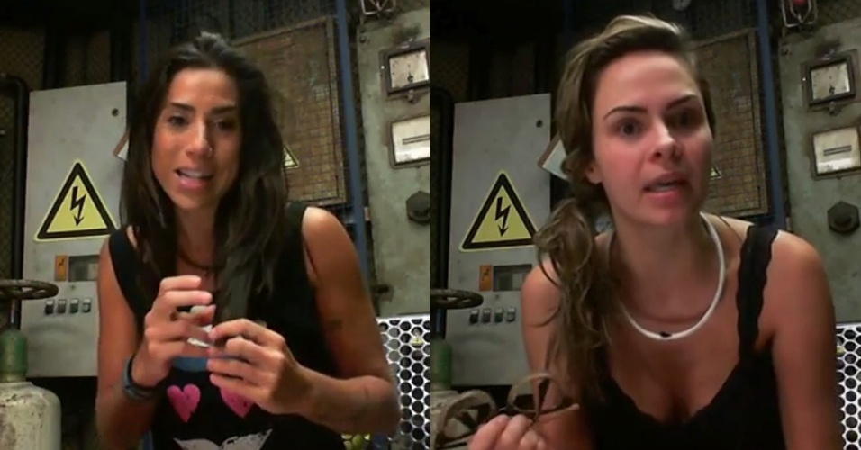 23.fev.2016 - Antes do paredão, Juliana e Ana Paula falam sobre suas expectativas - Reprodução/Globo