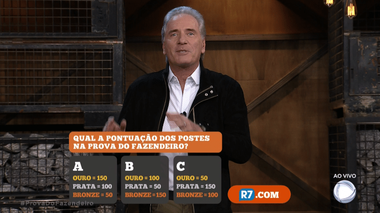 pontuação prova  - Reprodução/R7 - Reprodução/R7