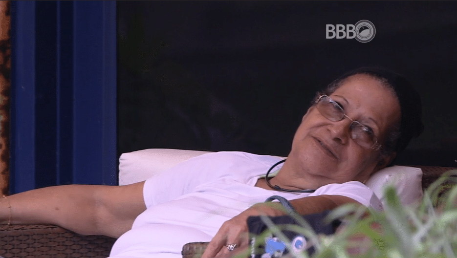 11.mar.2016 - Geralda critica Matheus: "Está sem uma cueca limpa", disse a aposentada - Reprodução/TV Globo