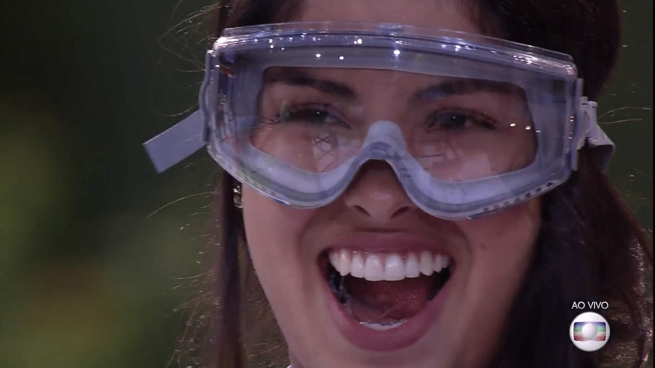 24.mar.2016 - Munik vence primeira etapa da última prova do líder do "BBB16" e fatura um ponto - Reprodução/TV Globo