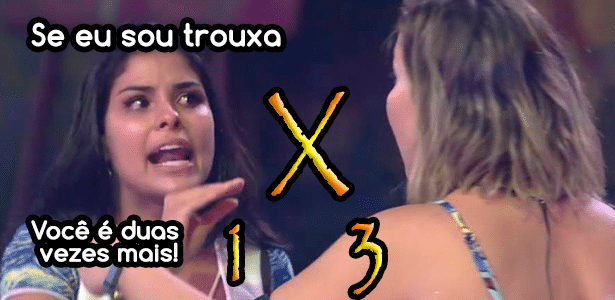 Cacau se entrega, se acaba, se engana e se ilude. Portanto, ela vence de Munik no quesito ingenuidade - Fotomontagem/Diva Depressão - Fotomontagem/Diva Depressão