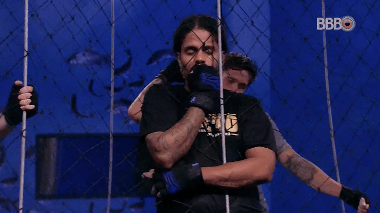 Viegas na prova do líder - Reprodução/Globosatplay - Reprodução/Globosatplay