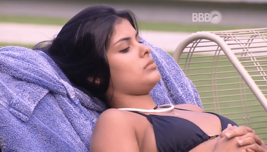 3.fev.2016 - Munik acredita que não irá disputar a próxima prova do líder, caso Daniel tenha o poder de vetar a participação de alguns colegas. "Ele não vai me escolher", lamentou a estudante - Reprodução/TV Globo