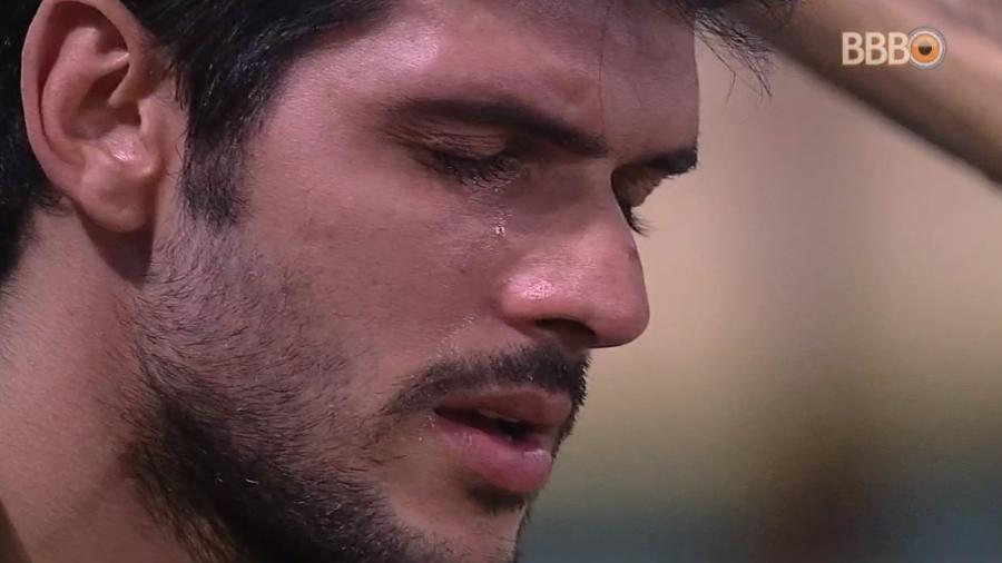 Lucas chora antes do paredão - Reprodução/Globoplay