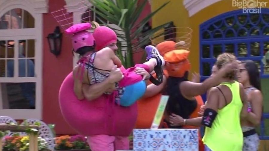 Marinalva e Daniel vencem a primeira prova do anjo do "BBB17" - Reprodução/TV Globo