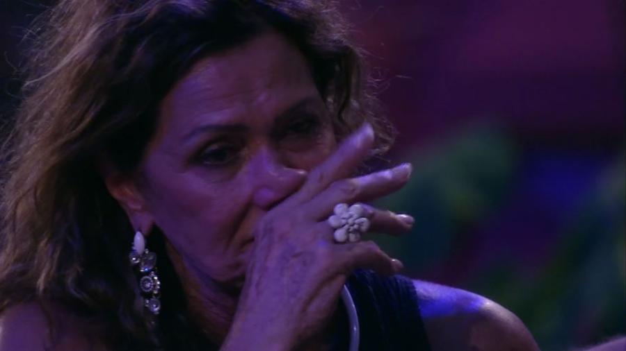 Ieda chora após eliminação de Luiz Felipe - Reprodução/TV Globo