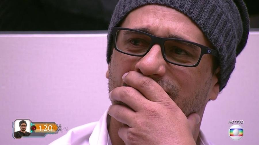 Daniel se emociona antes do resultado do paredão - Reprodução/TV Globo