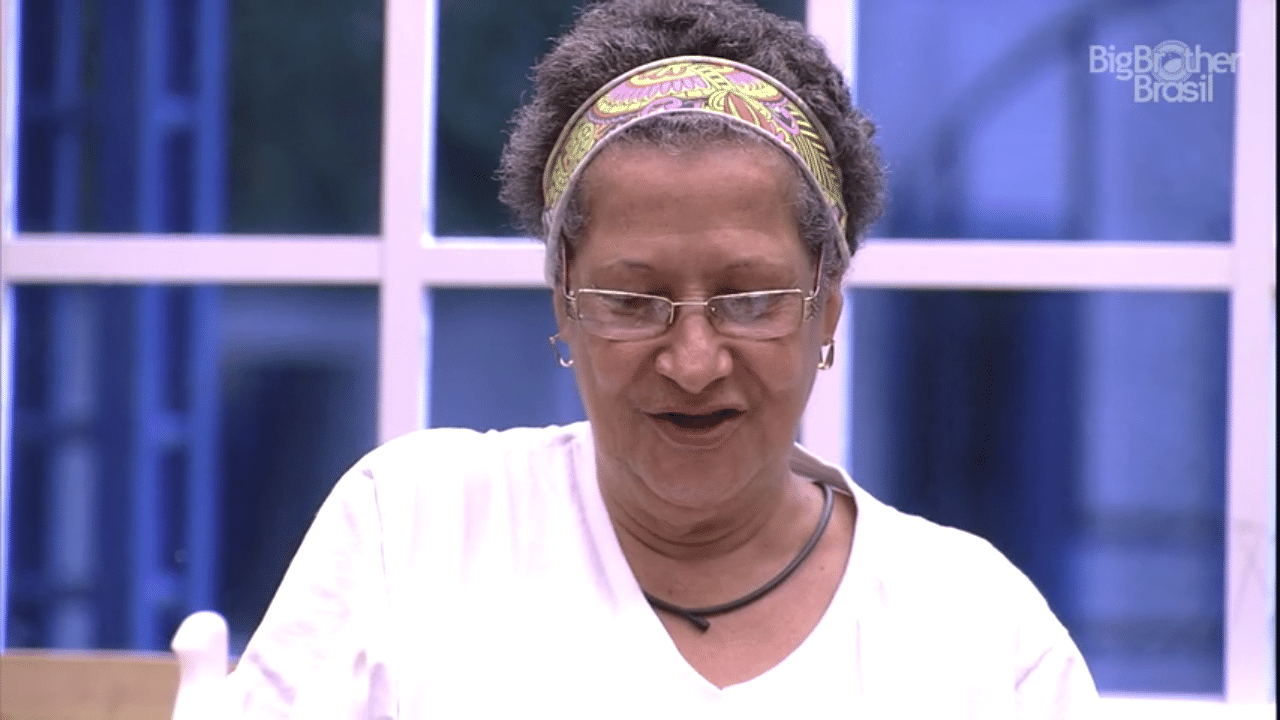 23.mar.2016 - Após a participação do brother falso, Laham, Geralda diz que a carne de Munik é fraca - Reprodução/TV Globo