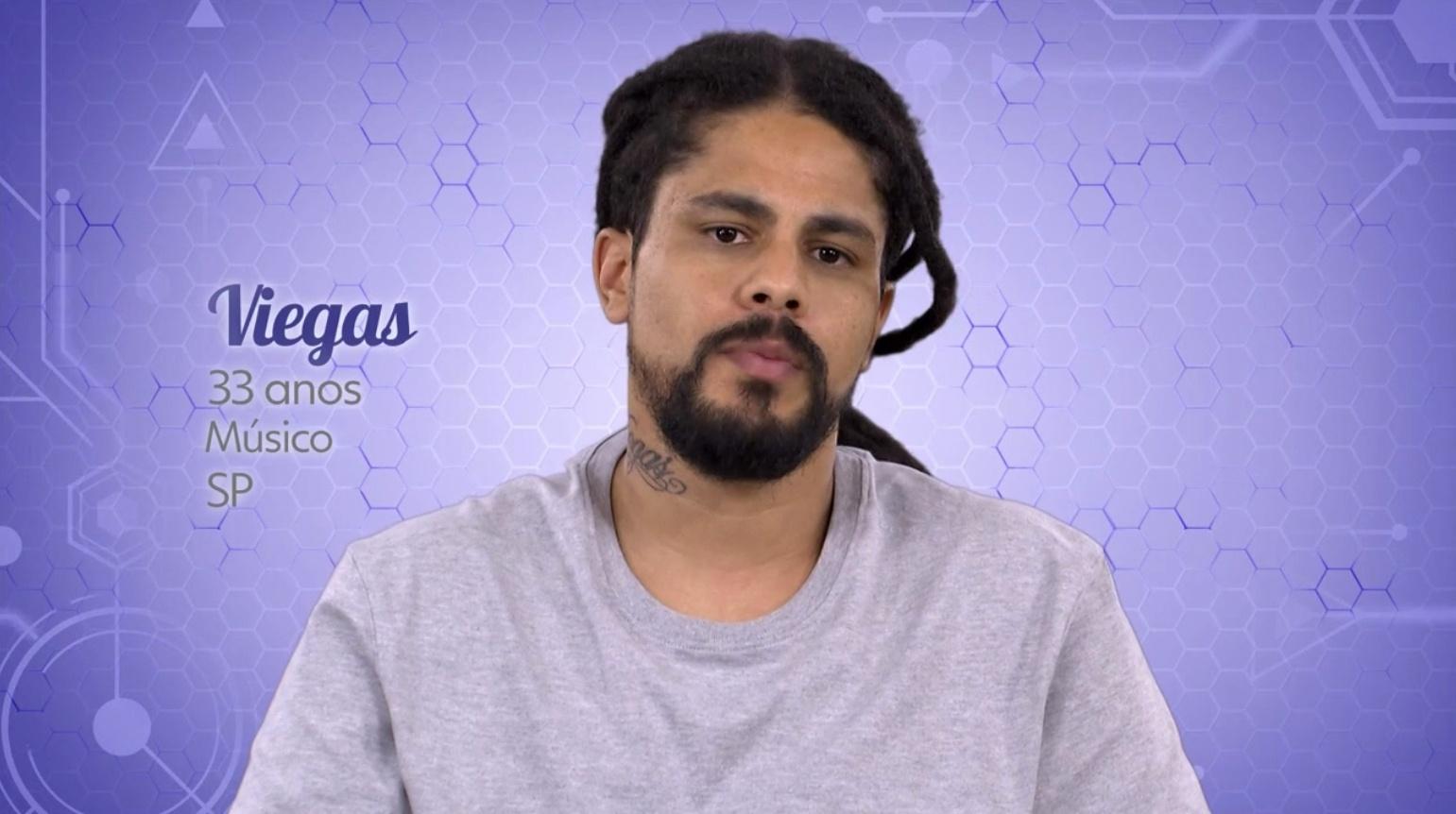 Viegas, participante do "BBB18" - Reprodução/TV Globo